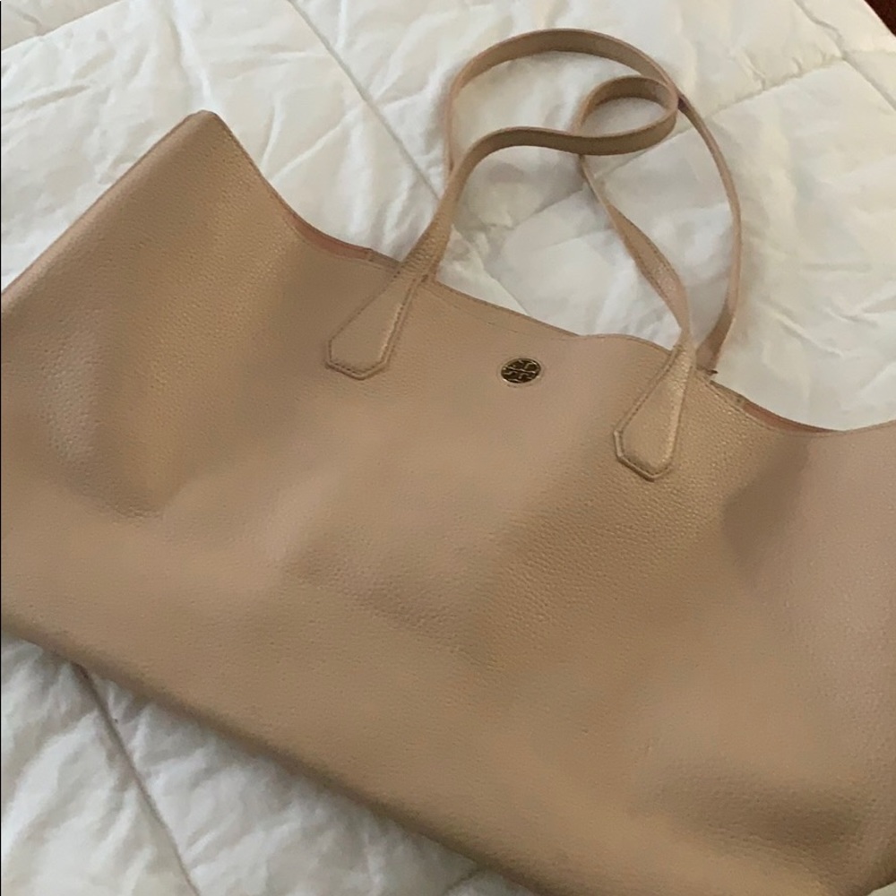 Tory Burch blush nude tote
